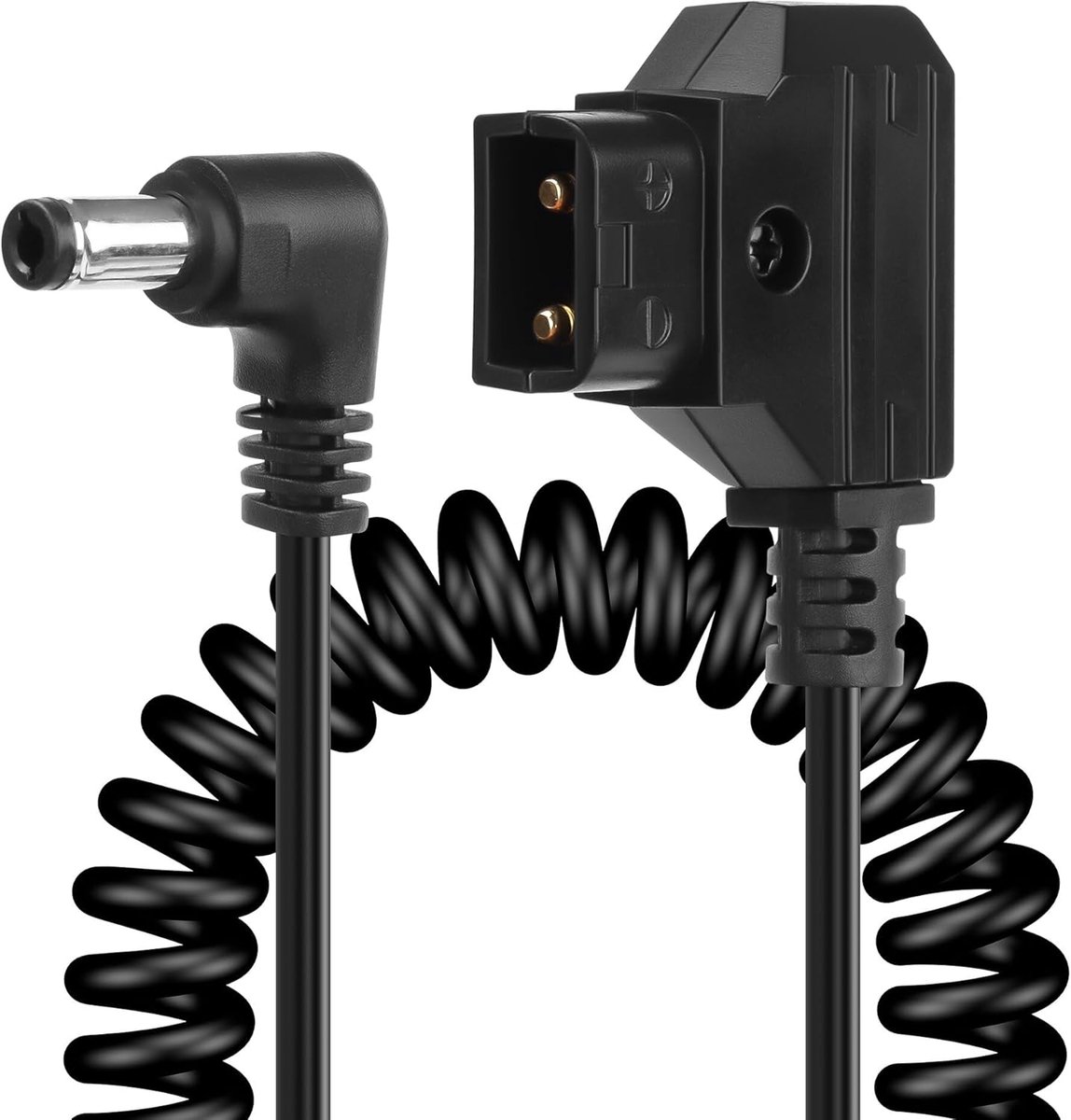 CERRXIAN D-Tap to Right Angle DC 12V Coil Cable, Replacement D-Tap to 12V DC5525 Jack Cable for Anton Bauer, KIPRO - ShopVlot