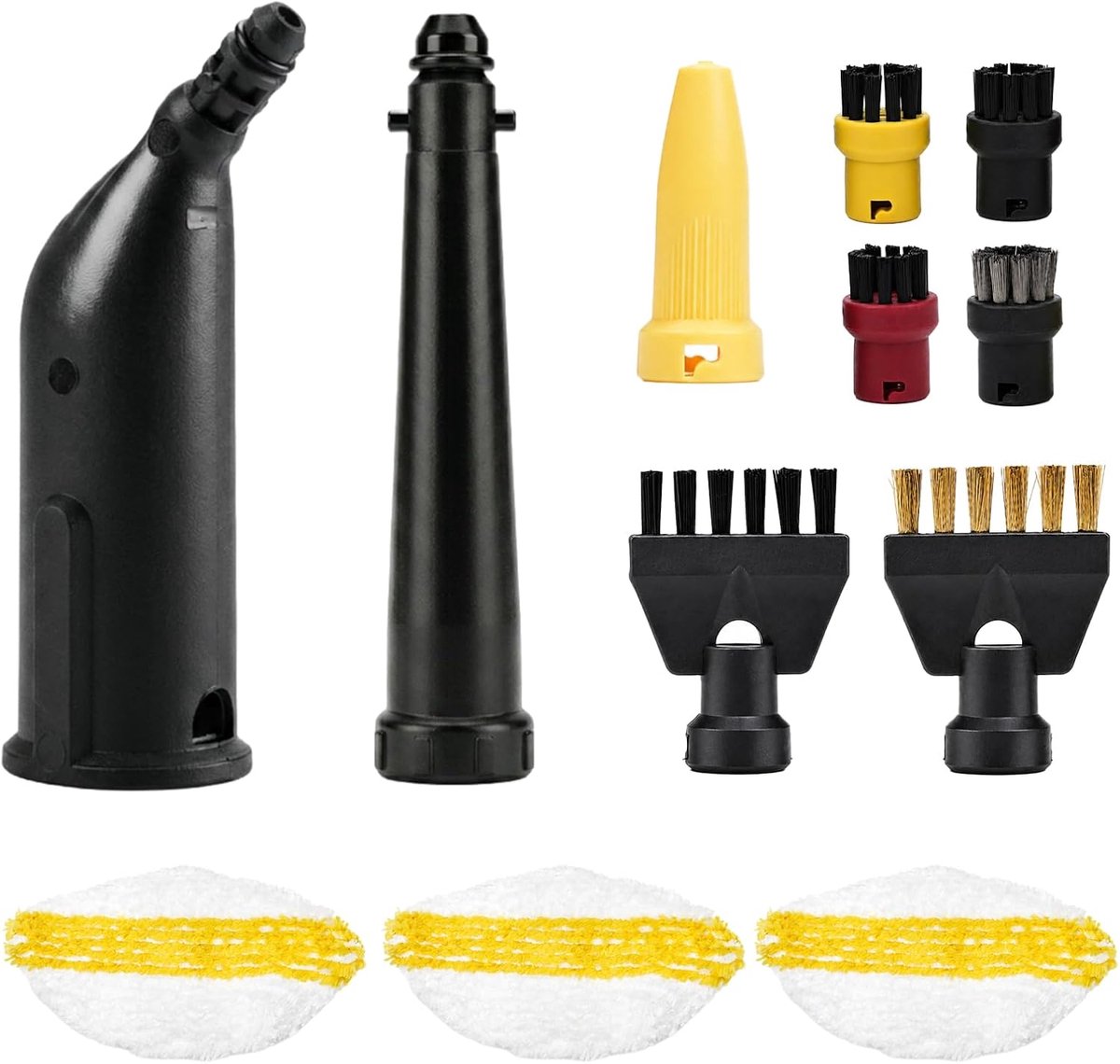 12 stuks stoomreiniger-accessoires, stoomreiniger, borstelset, compatibel met serie SC1, SC2, SC3, SC4, SC5, voor - ShopVlot
