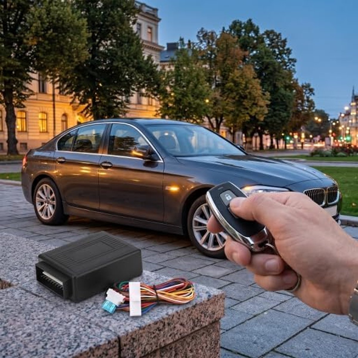Car Central Locking Kit Keyless Entry Remote Door Lock System for Remote Locking and Unlocking, Car Finding - ShopVlot