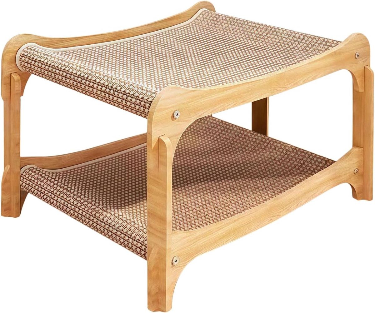 Krabpaal Dubbellaags - Kattenmand Krabmeubel - Spelen en Krabben - Uitneembaar en Wasbaar - 57x34x37 cm - Niet gespecificeerd