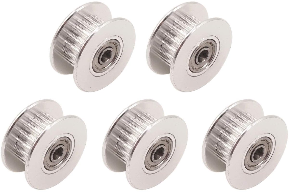 WINSINN 2GT GT2 Aluminum Alloy Timing Belt Idler Pulley Toothless 20 Teeth Tooth 3mm Drill Bit for 3D Printer 6mm - ShopVlot