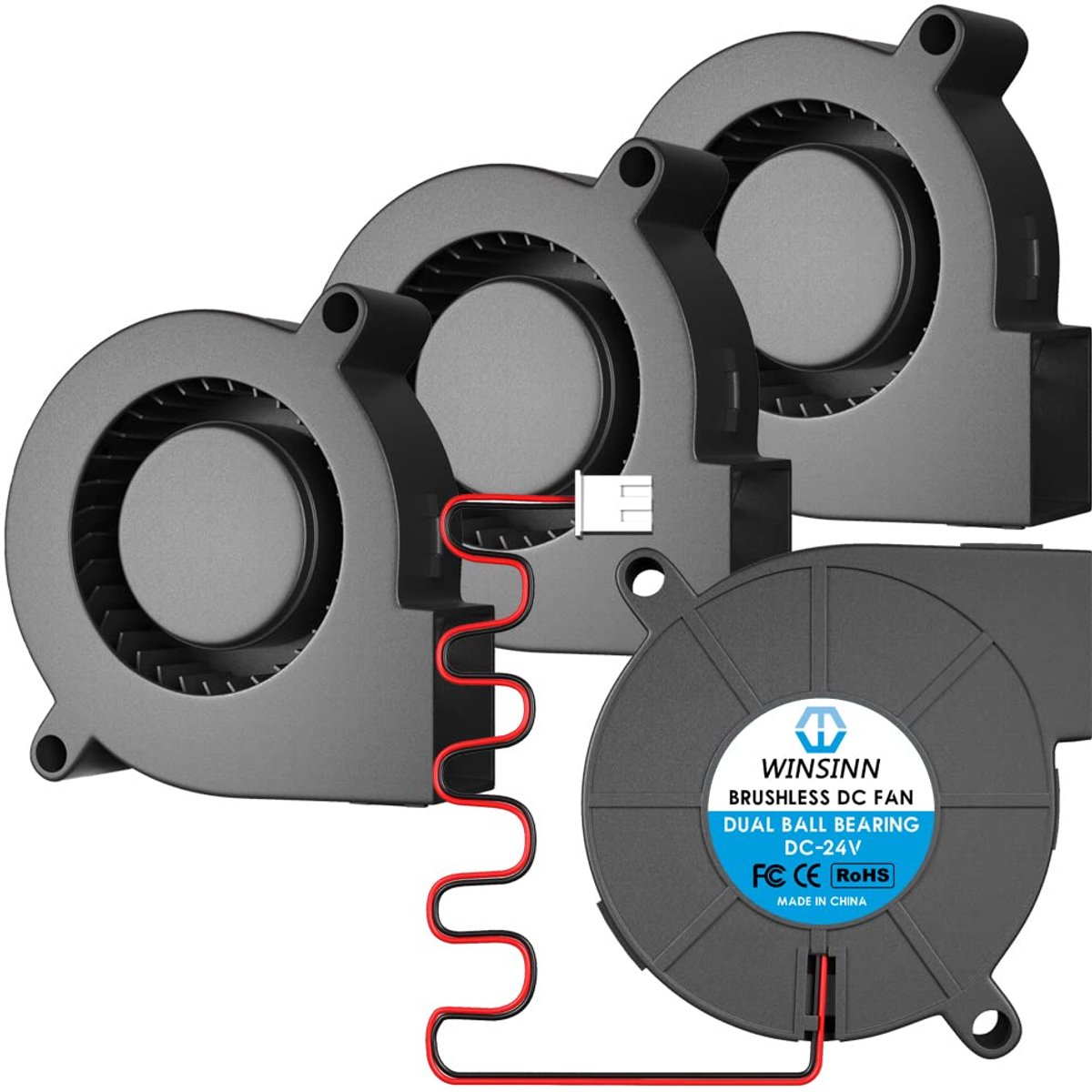 WINSINN 50mm Fan 5V 5015 Dual Ball Bearing 50x15mm Turbine Turbo Brushless - High Speed - ShopVlot