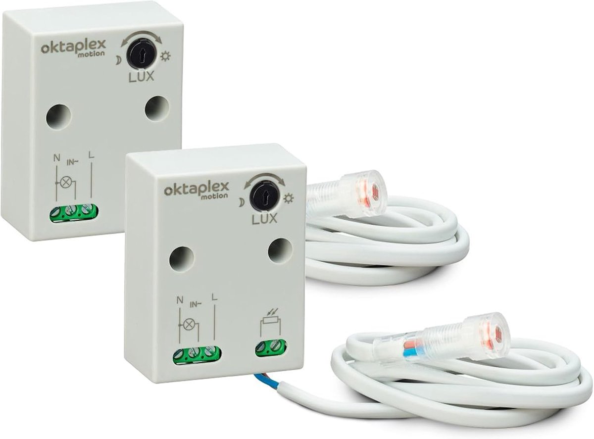 Oktaplex 2 Pack Pink Flush-Mount Twilight Switch Outdoor External Twilight Sensor IP65 230V White - ShopVlot