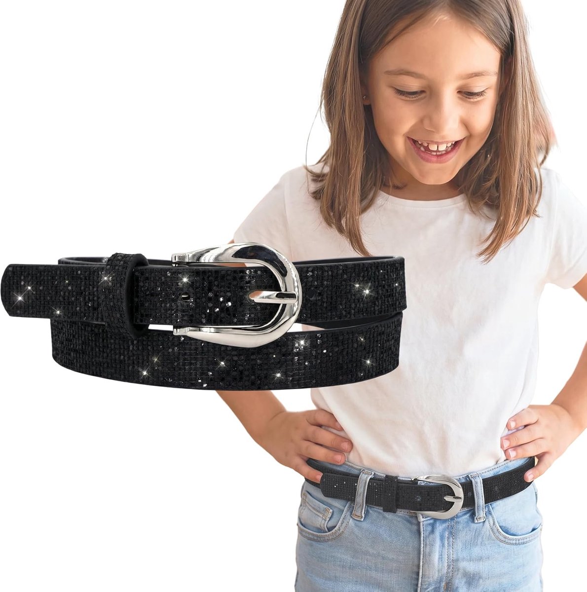 Belt >ELVEN TREASURE< for children - shimmering children's belt - glitter belt - modern belt for girls - ShopVlot
