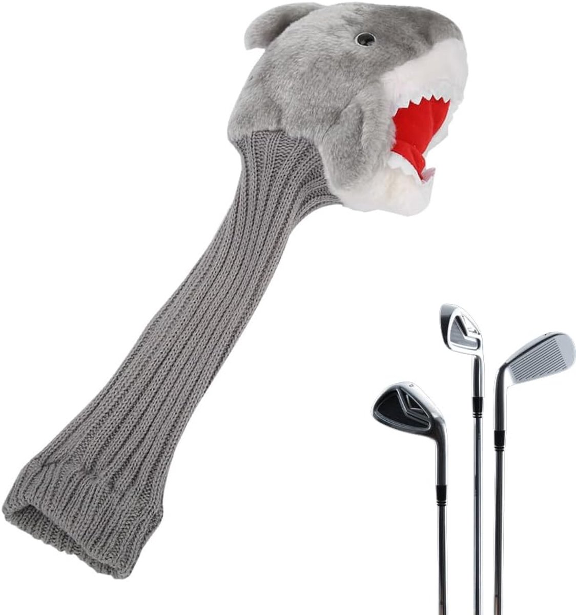 Joyzan Golf headgear, shark head driver headgear funny animal golf clubs head cover for any brand 3 and 5 wood driver - ShopVlot