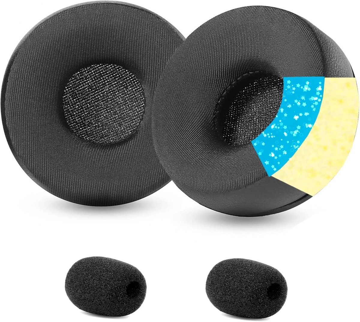 Cooling Gel Ear Pads Replacement Compatible with Jabra UC Voice 550 MS/Mono Headset Ear Pads Ear Pads Soft Memory Foam - ShopVlot