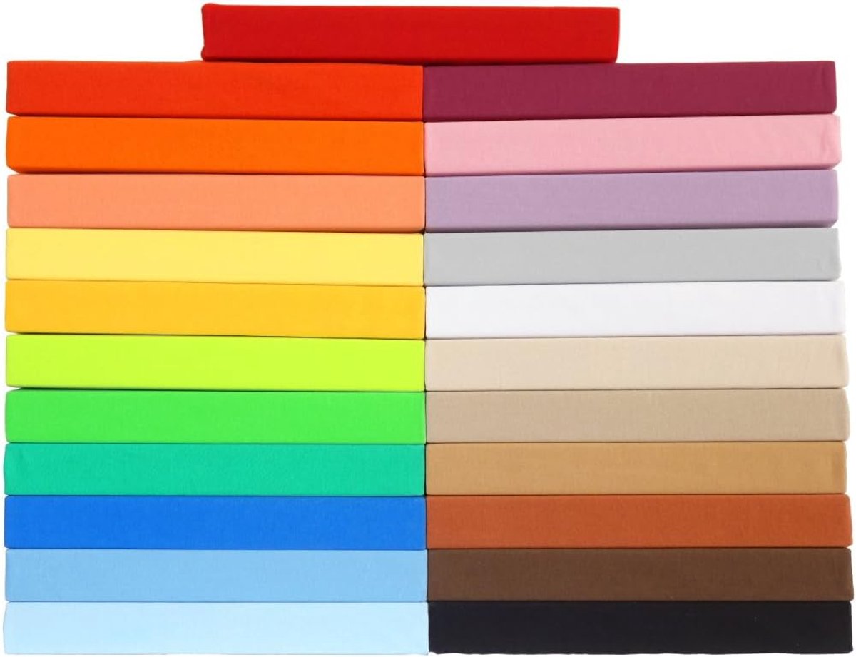 Jersey Hoeslaken Set van 2 - 100% Katoen - Aqua 140x200-160x200cm - Ademend en Kreukvrij - ShopVlot