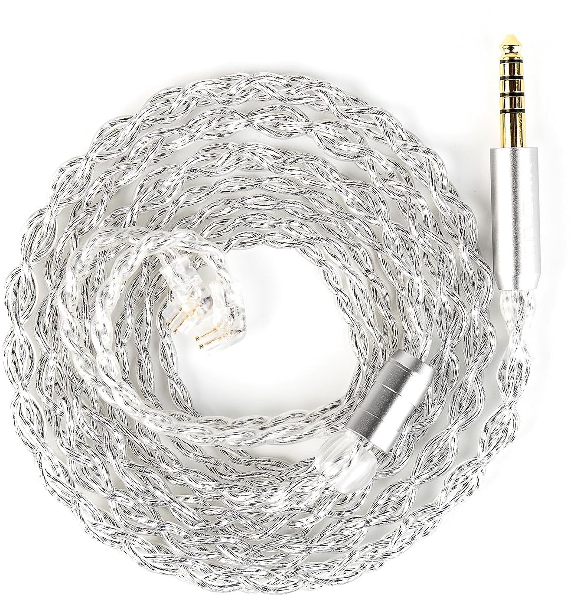 Upgrade kabel voor in-ear monitors - OCC zilver hybride kabel - QDC 4.4mm plug - Verbeterde geluidskwaliteit - ShopVlot