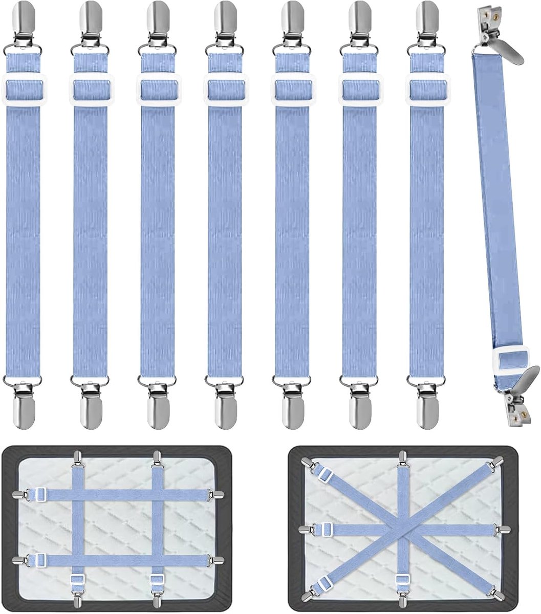 Bedlakens Klemmen 50 - 230 cm - Elastisch - Voor Opgeruimde Bedden en Meubels - ShopVlot