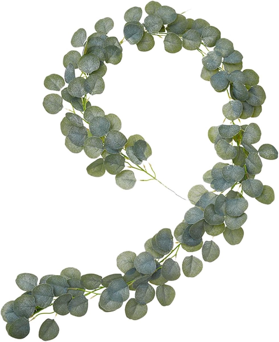 Eucalyptus slinger 2 meter - kunstplanten met realistische bladeren - perfect voor bruiloften en feesten - ShopVlot