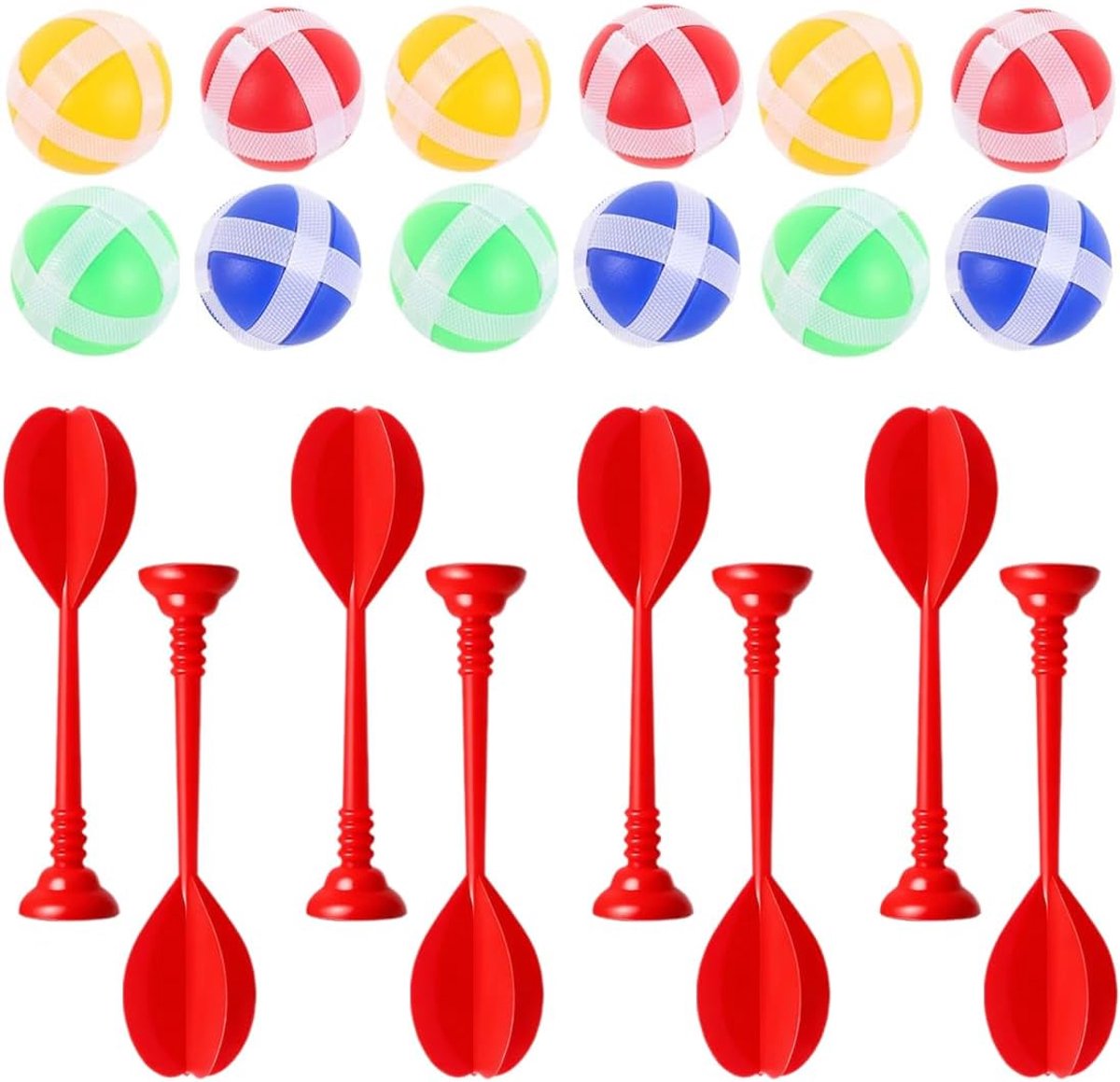 Dartbord schiet speelgoed - 12 plakkende ballen - 8 dartpijlen - perfect voor binnen en buiten. - ShopVlot
