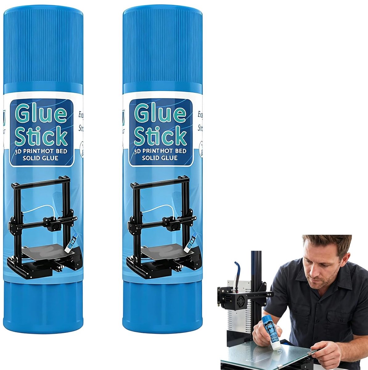 Lijmsticks voor 3D-printers - 2 stuks - hoge hechting - vermindert kromtrekken - ShopVlot