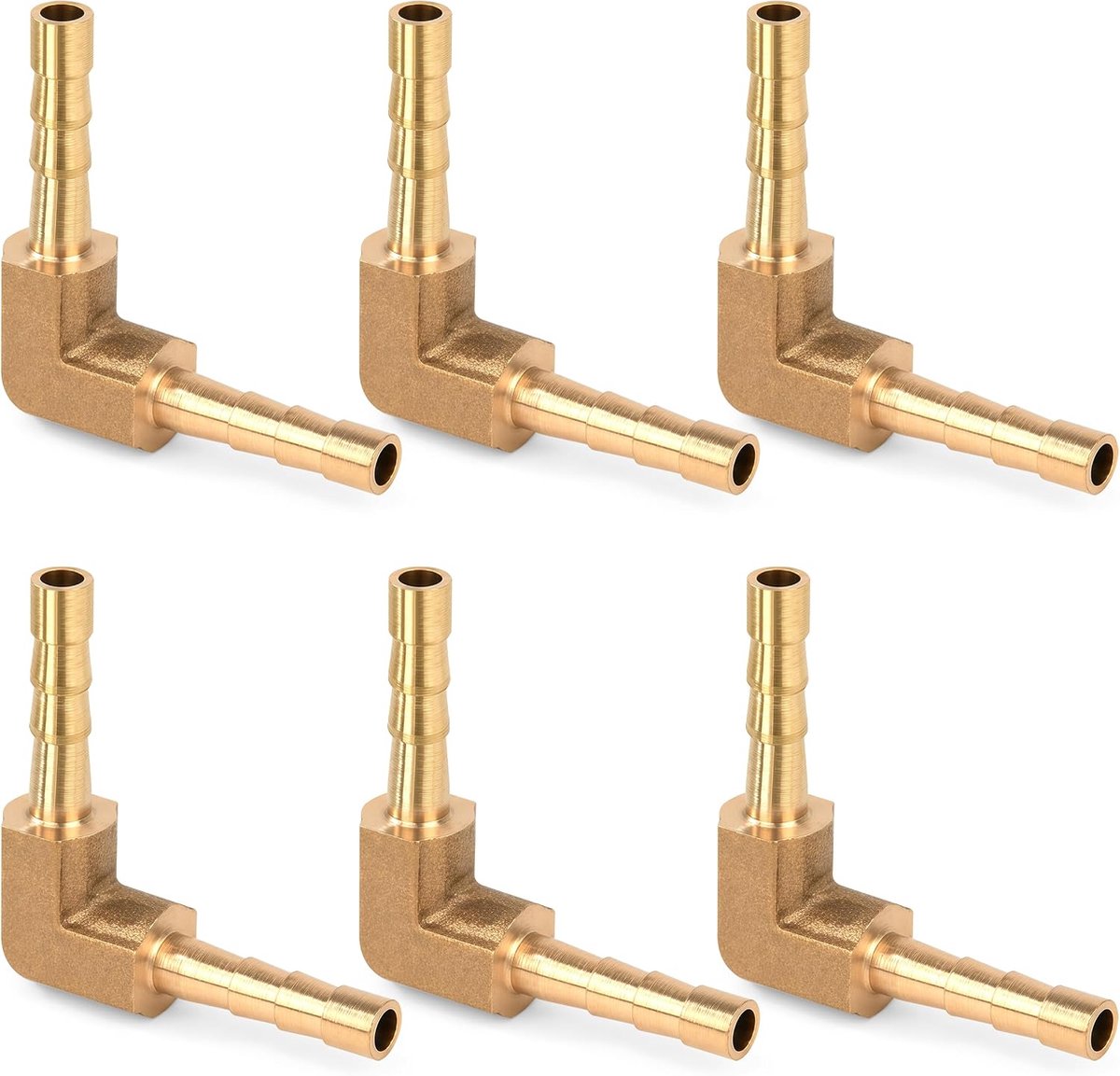 Pipe connector 90 graden - 4 mm messing - flexibele buisverbinding - ideaal voor lucht en water - ShopVlot