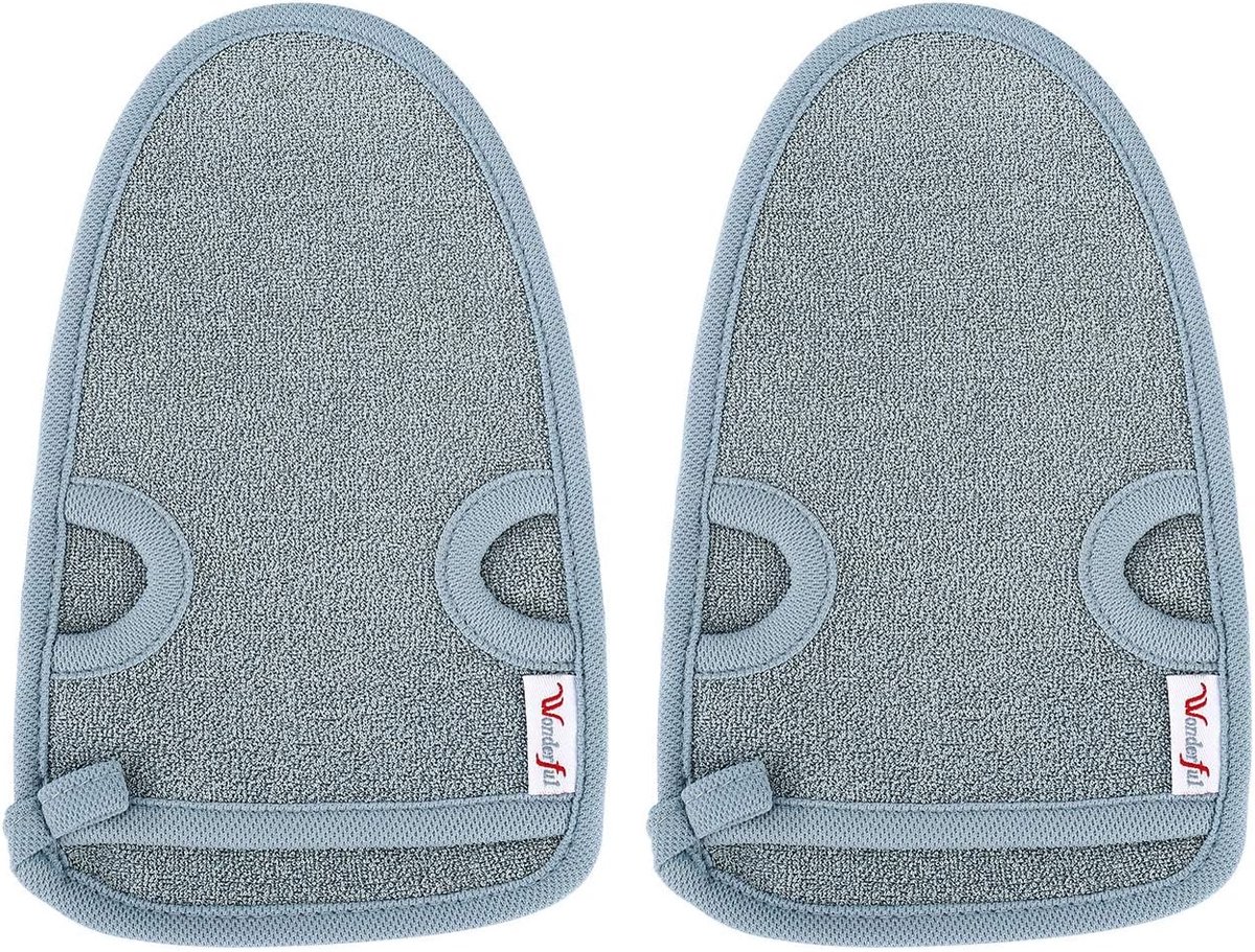Peelinghandschoen 2 stuks - bamboe schrobber - zacht voor de huid - ideaal voor lichaamspeeling - ShopVlot