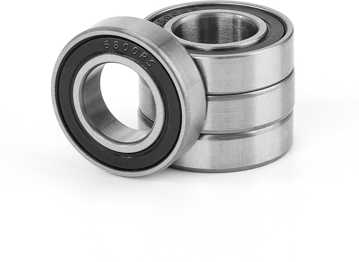 Kogellagers 6800-2RS - 10 x 19 x 5 mm - Chroomstaal - Voor 3D-printers en machines - ShopVlot