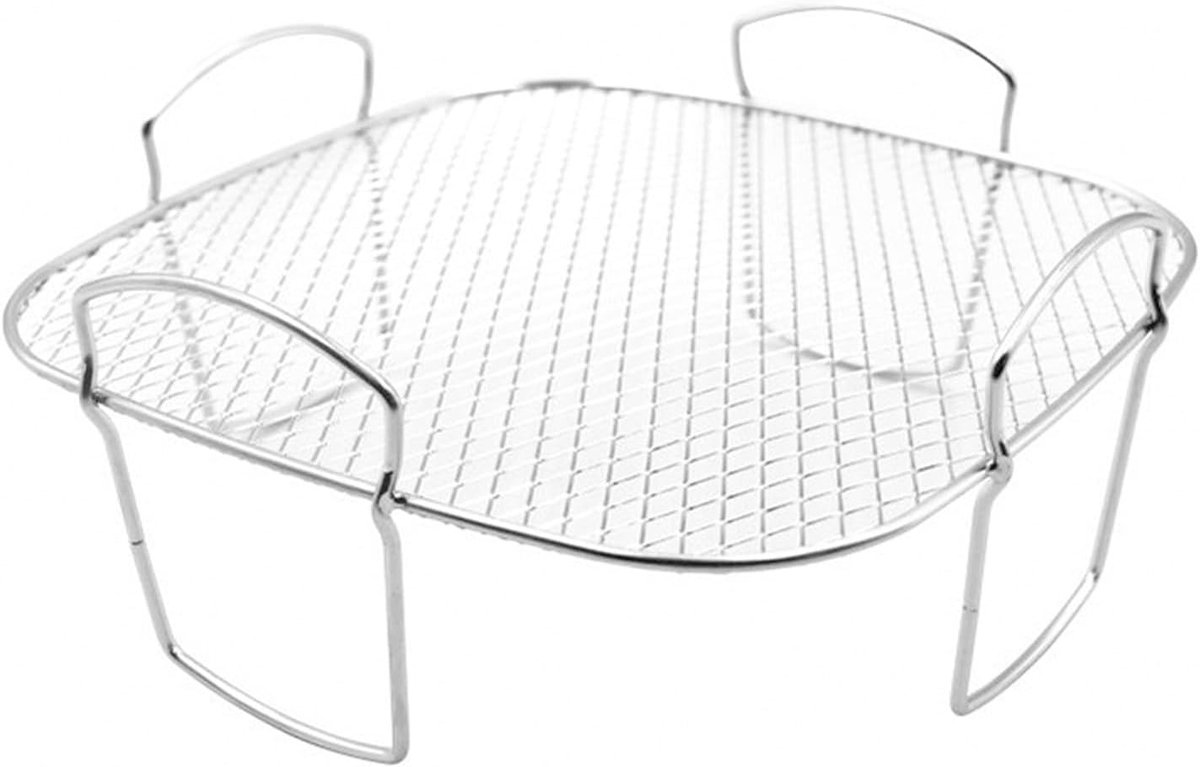 Air Fryer Grill Grate 20,5 x 20,5 cm - RVS - Universele Bakplaat - Gezond Koken - ShopVlot