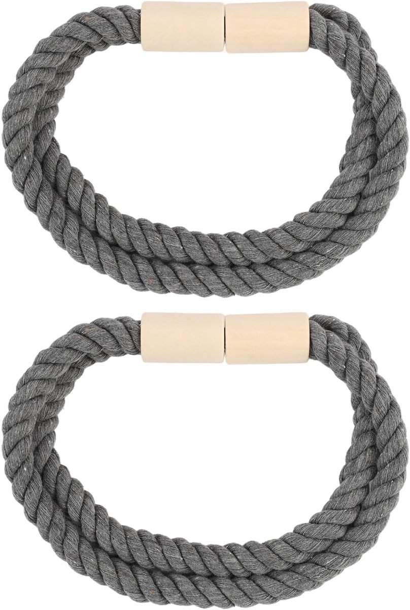 Magnetische Pluche Speelgoed 2PCS - Grijs - Elegante Raamdecoratie - Beschermt je Muren - ShopVlot