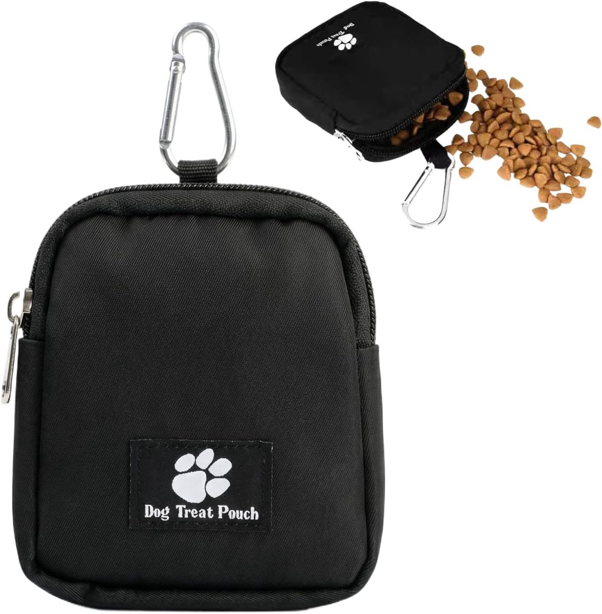 Hond lekkernij tas met karabijnhaak draagbare kleine tas met ritssluiting tas voor lekkernijen training wandelen in de - ShopVlot