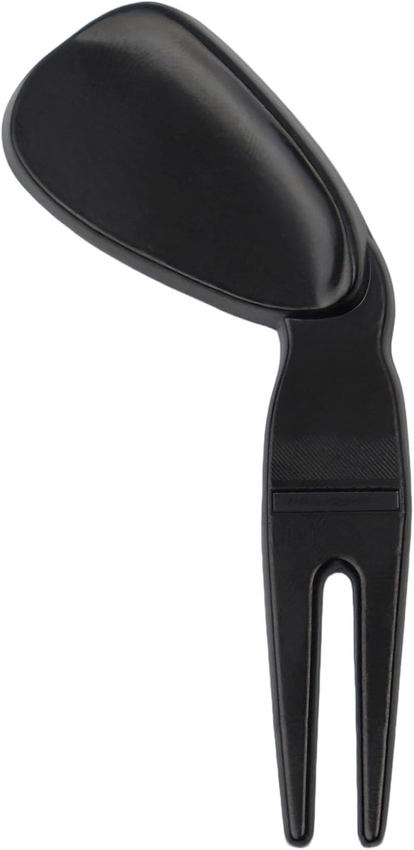 Golf Divot Repair Tool Black Metal Golf Pitch Fork with Magnetic Ball Marker, Reusable Golf Green, Repair Tool for - ShopVlot