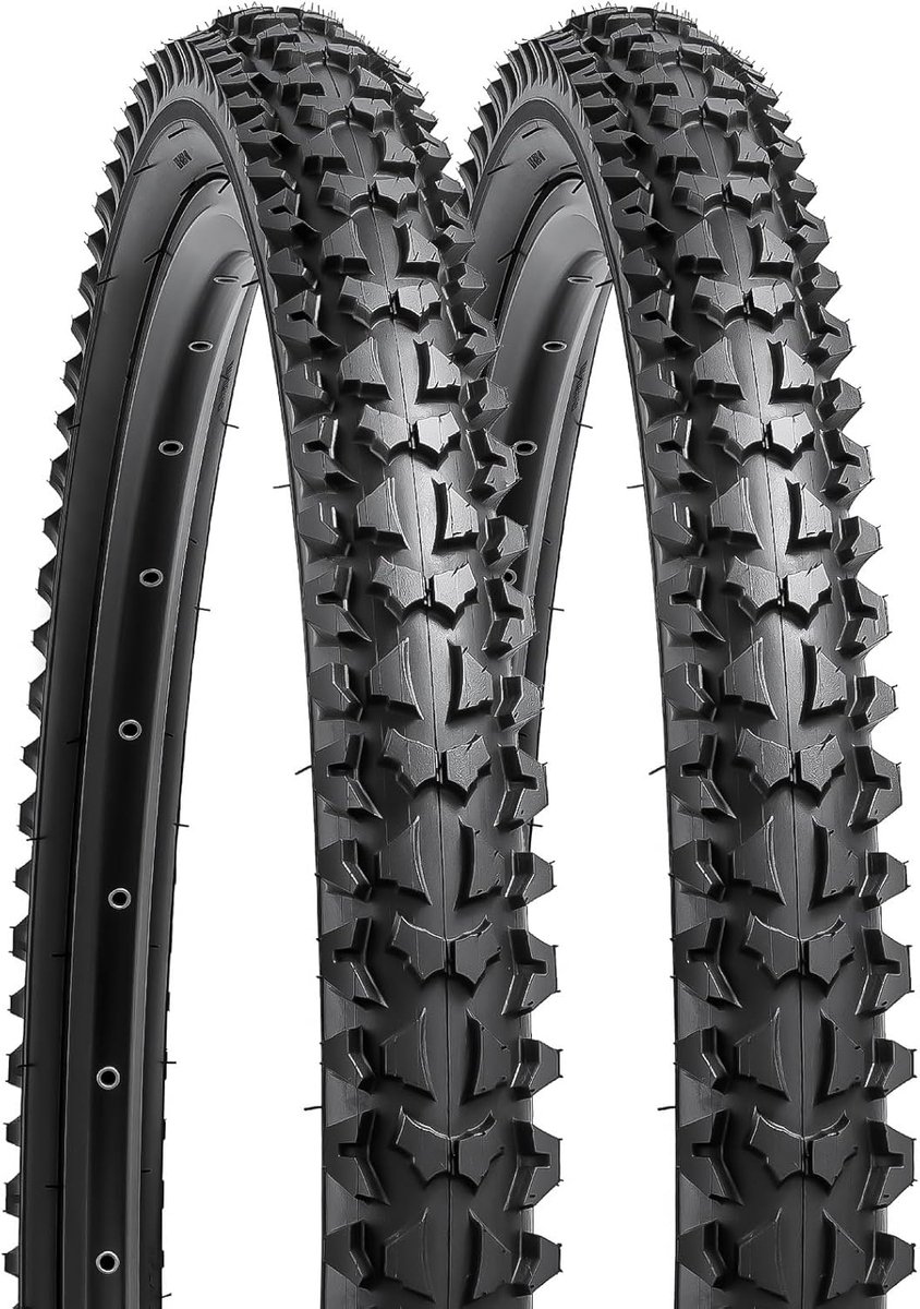 YUNSCM 2-PCS 26-inch Mountain Bicycle Tires 26x2.125/57-559 Compatible with Off Road 26x2.0 26x2.10 26x2.125 26x2.15 - ShopVlot