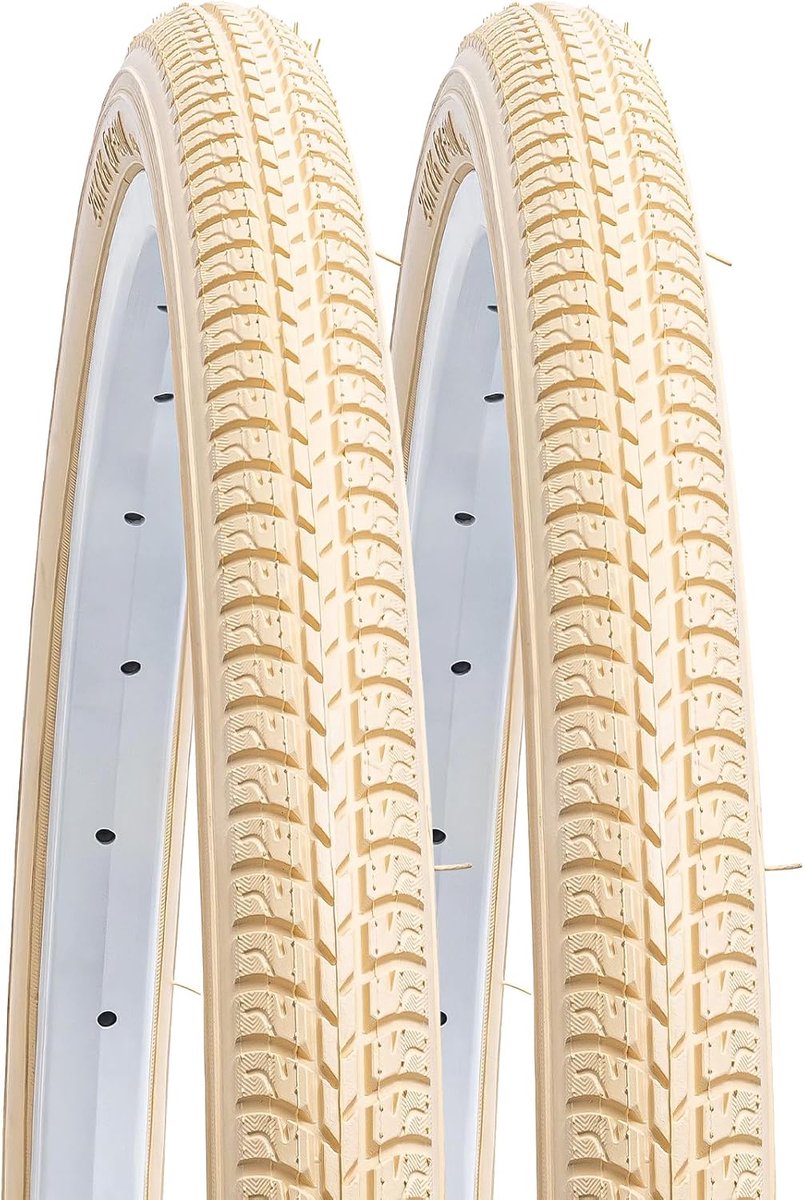 YUNSCM 2-PCS 24x1 3/8 (37-540) WheelchairBicycle Tires Compatible with Road 24x1 3/8 24x1 3-8Bicycle Tires,Beige - ShopVlot