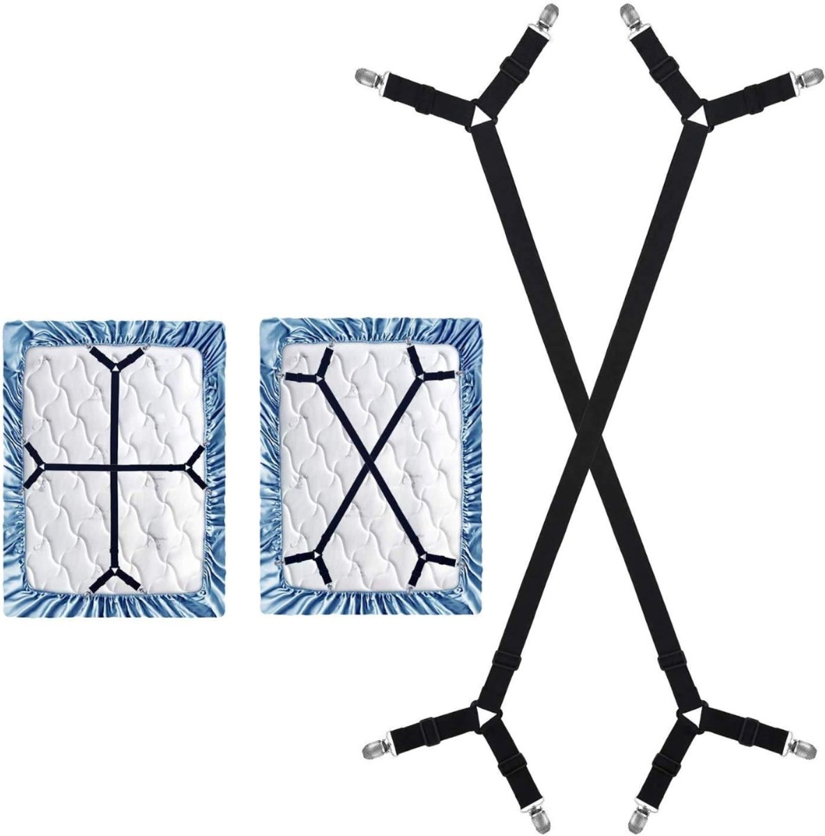 Zavio® Hoeslakenspanners - Lakens Vast - Bed Netjes Houden - Driehoekig Design