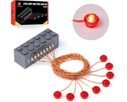 JMBricklayer LED lighting construction kit, luminous red 2x6 bricks with light sensor, lighting accessories for - ShopVlot