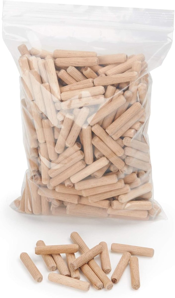 Wfix 400 pieces wooden dowels 6 mm x 30 mm - wooden bolts made of solid beech wood, ideal for wood milling, suitable - ShopVlot