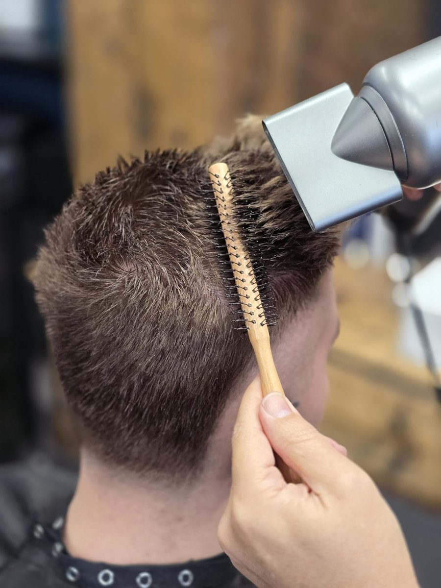 Barbers Vintage Klassieke Quiff Roller Styling Haarborstel voor Mannen (Klein (28mm Diameter)) - ShopVlot
