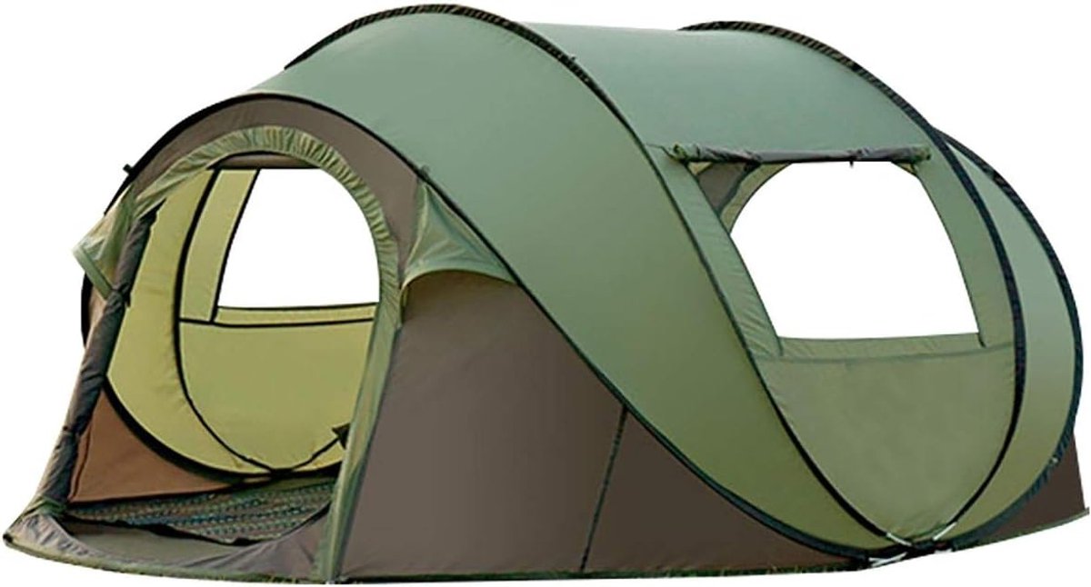 3-4 Man Family Tunnel Tent, Windprooof Waterproof Bedroom Tent Quick Set Up Pop Up Camping Tents Rainproof Hiking Tent - ShopVlot