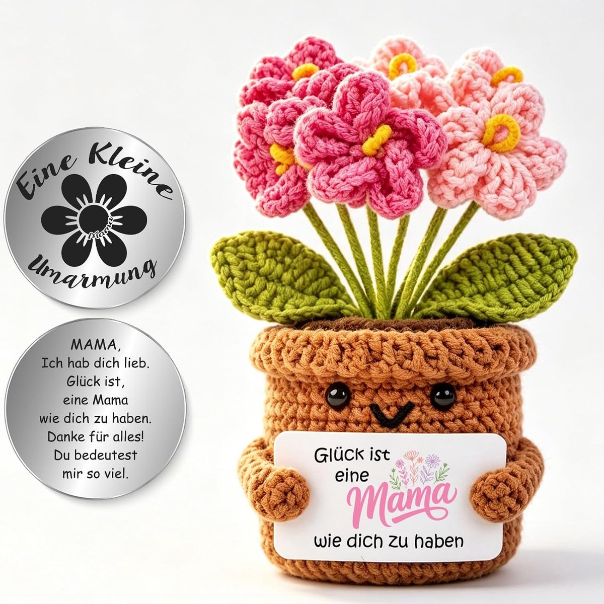 Tixlux Figuur, Woondecoratie (Mama, Moederdag, Dochter, Zoon, Roze) - Duitse Versie - ShopVlot