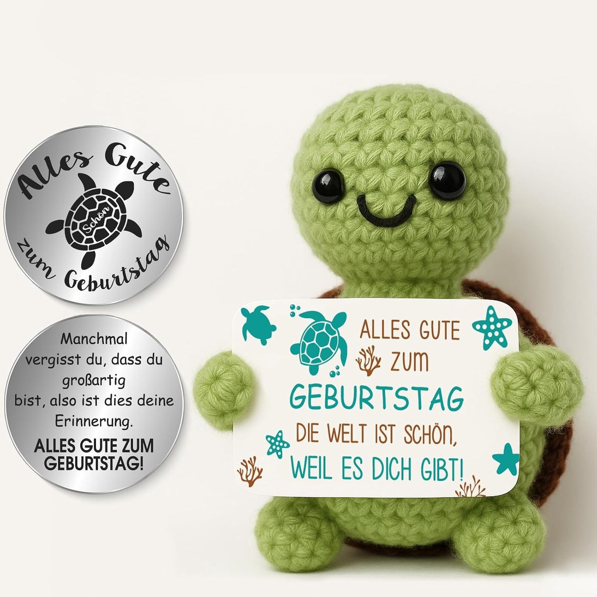 Tixlux Pocket Hug Schildpad, Woondecoratie (Verjaardag) - Duitse Versie - ShopVlot