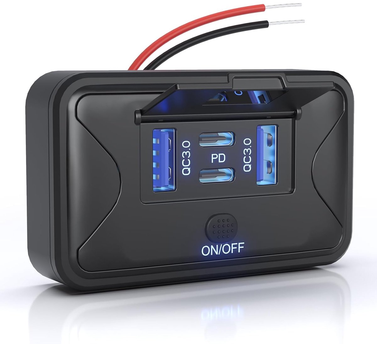 108W 4 Ports 12V RV USB Switch Outlet, 2 * 36W PD3.0 Type-C + 2 * 18W QC3.0 Quick Charge Panel Wall Mounted Car - ShopVlot