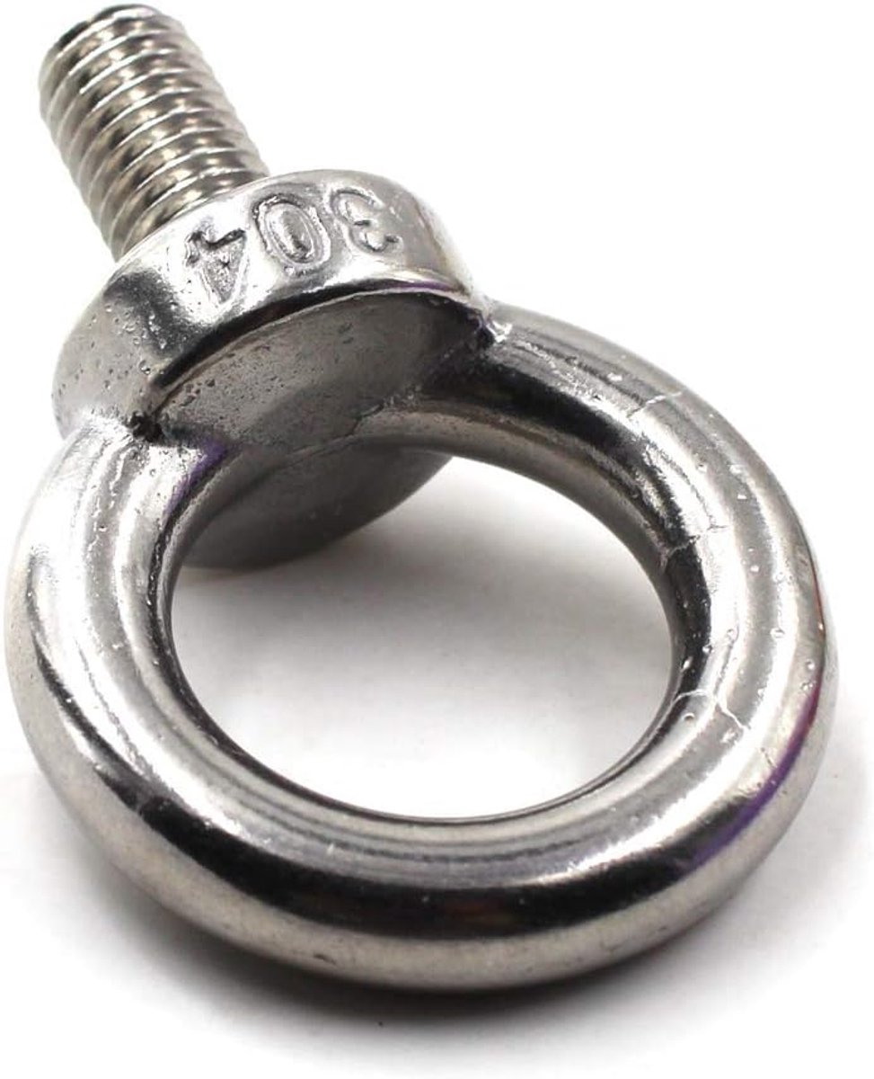 M18 Eye Bolt 304 Stainless Steel Heavy Duty Lifting Ring Bolt Screws Pack of 1 - ShopVlot