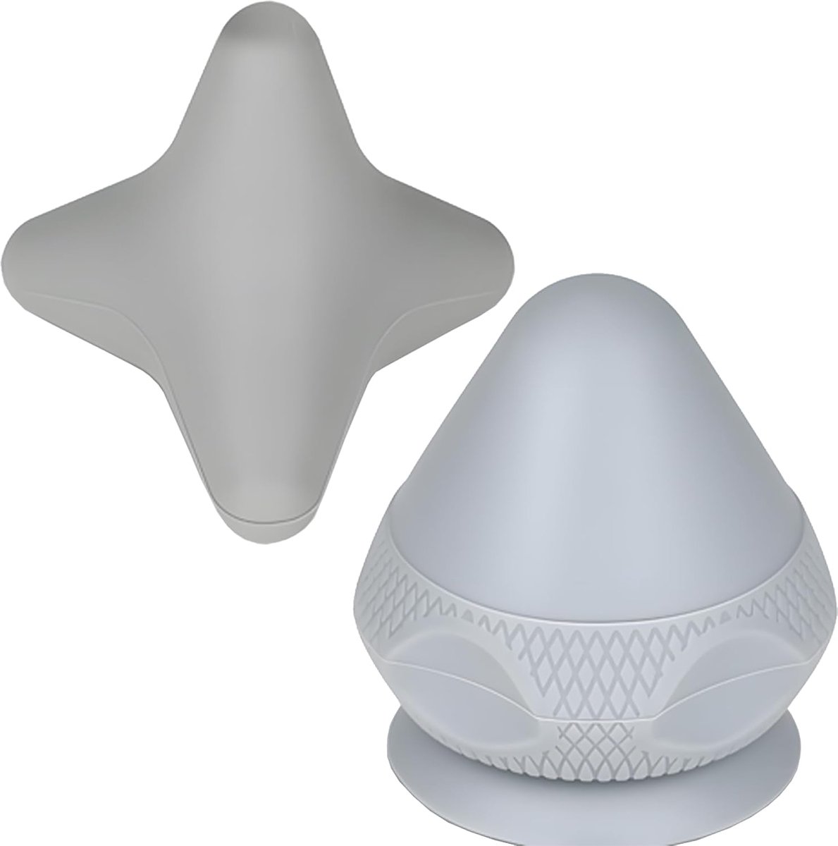 2 stuks grijze massageset, diepe weefselmassage en milieuvriendelijke siliconen, massagebal, perfect voor spierpijn - ShopVlot