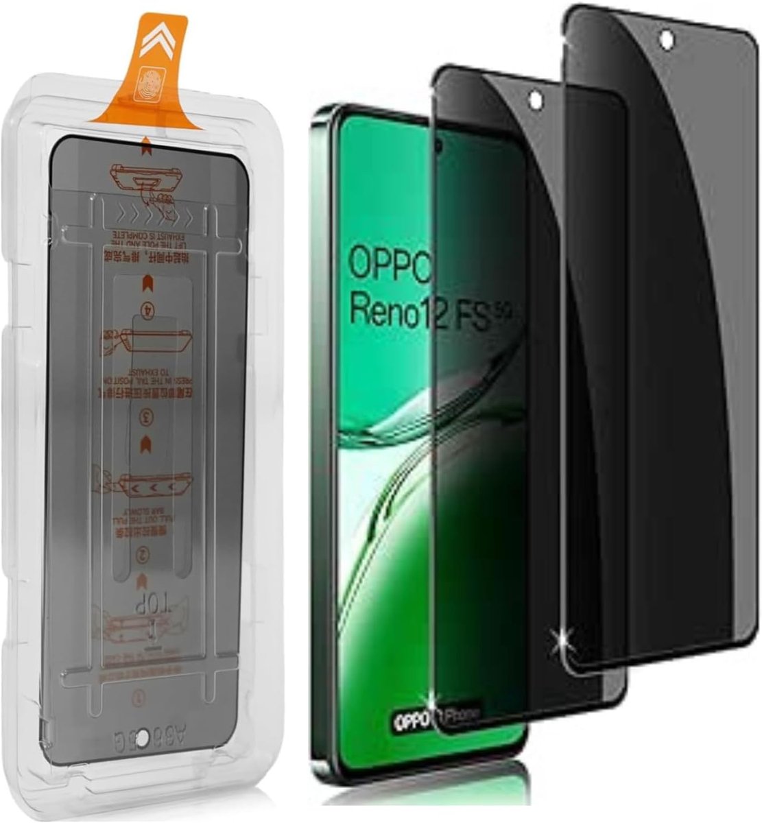 voor OPPO Reno 12F/12 FS voor privacyscherm van screen protector, 2 stuks beschermfolie, accessoires voor - ShopVlot