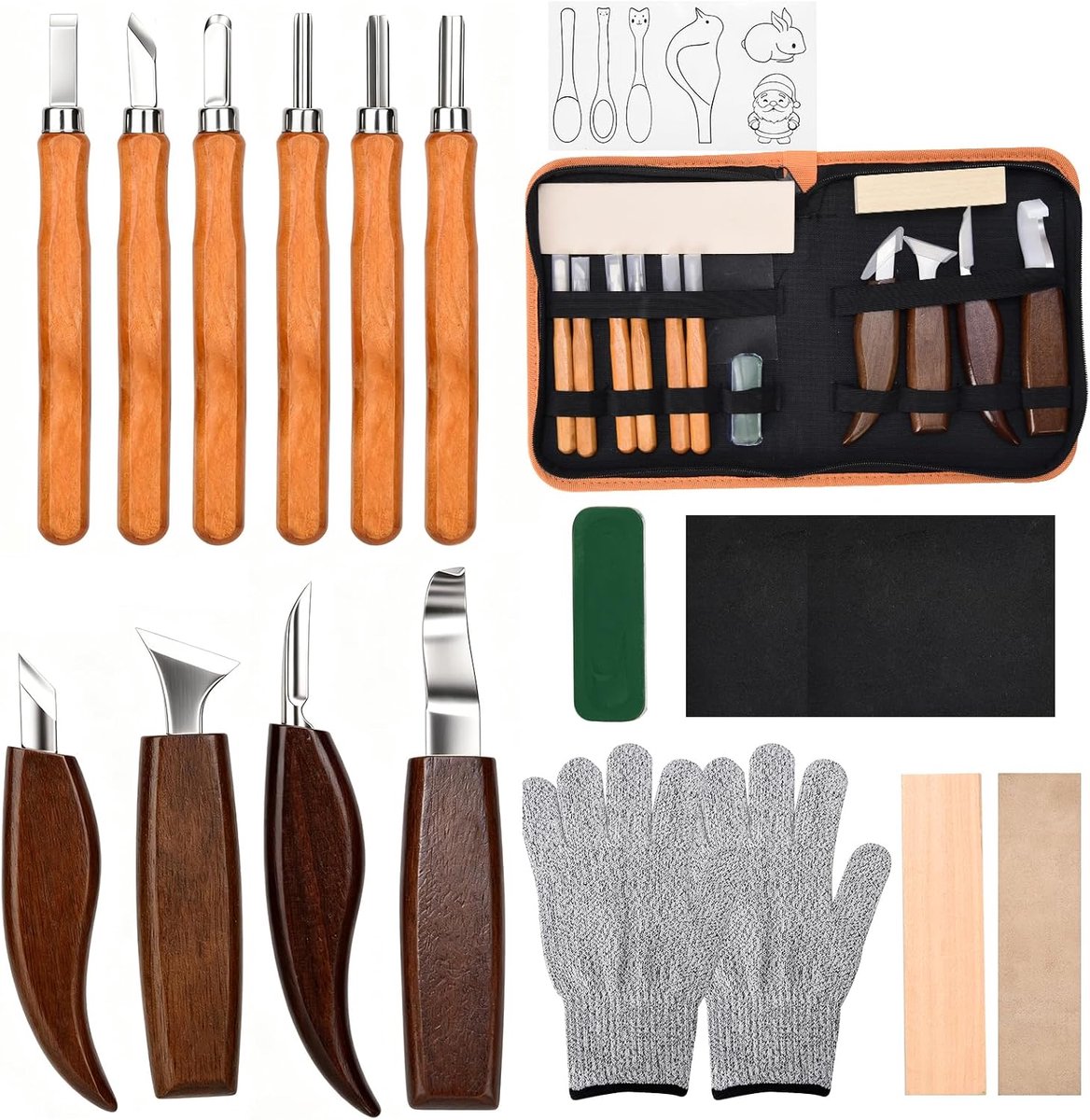 Houtsnijgereedschapsset, 30-in-1 snijset - ShopVlot