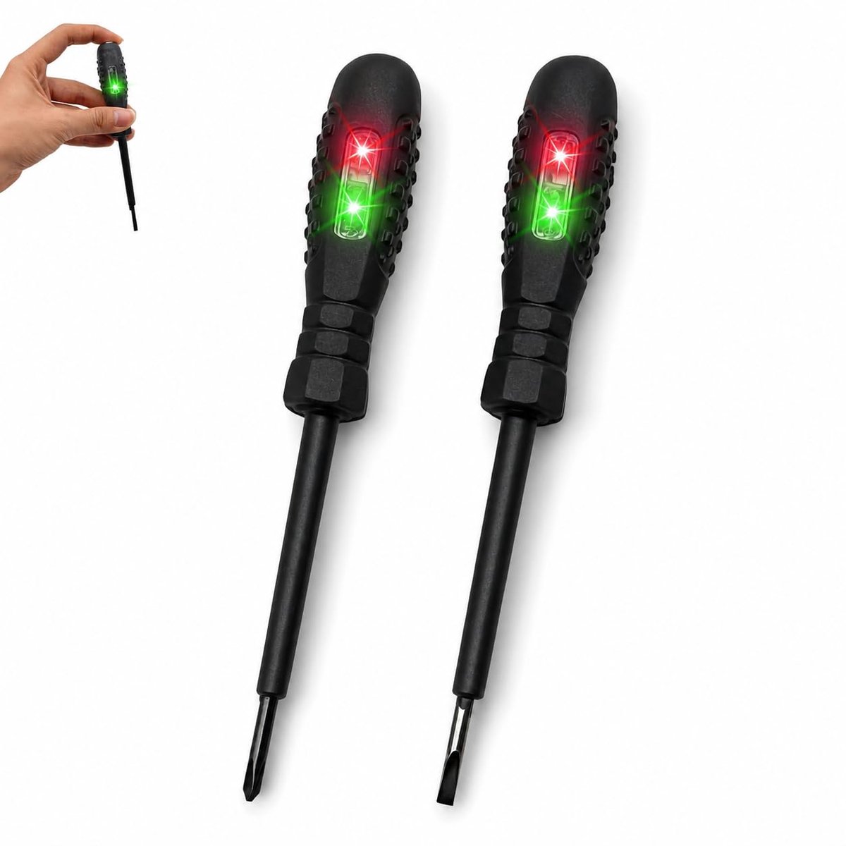 Set van 2 schroevendraaiers, spanningstester, 2-in-1, 12-220 V, magnetische schroevendraaier met hoog koppel - ShopVlot