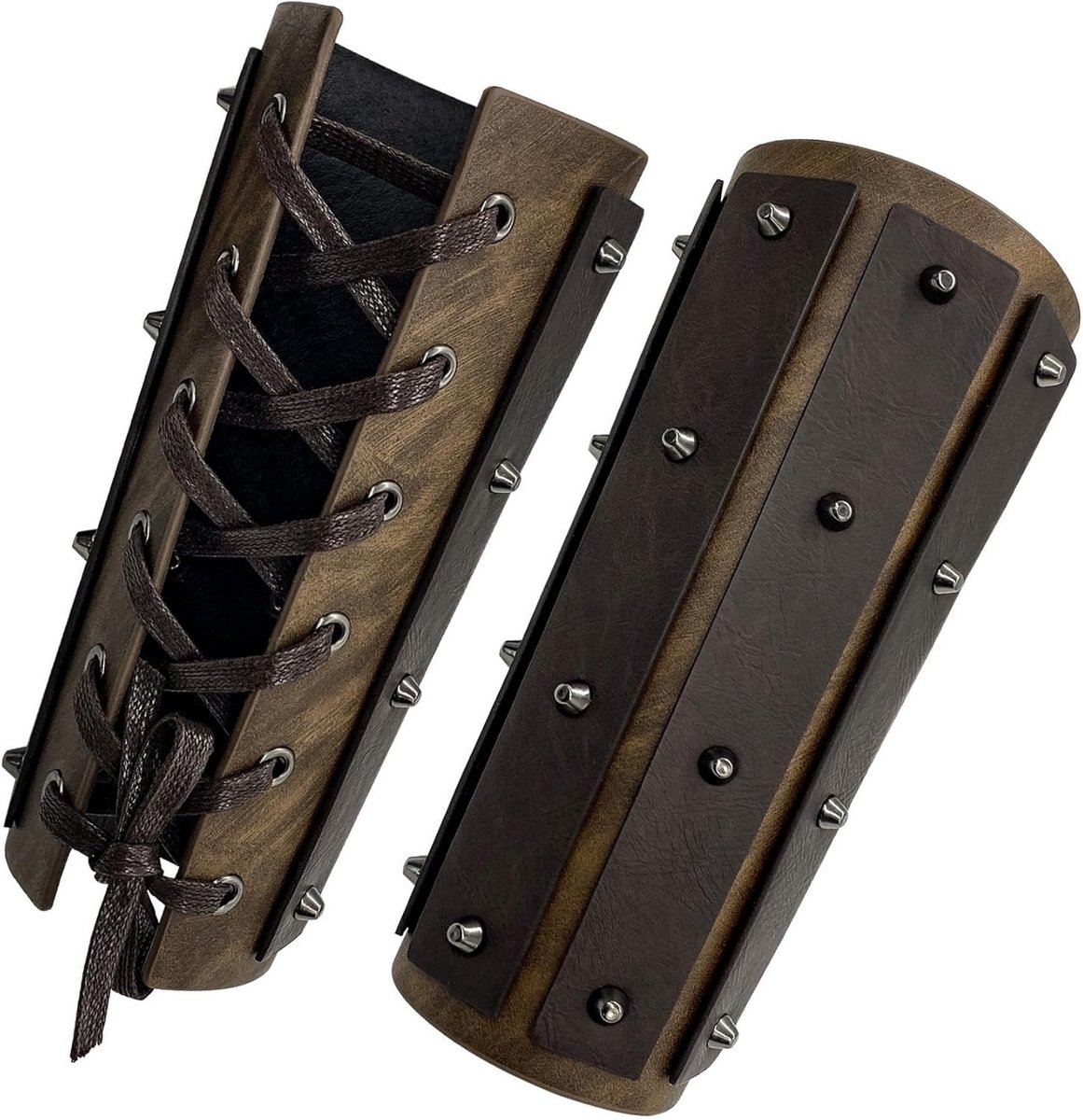 Middeleeuwse armguards - faux leren bracers - verstelbaar - ideaal voor LARP - ShopVlot