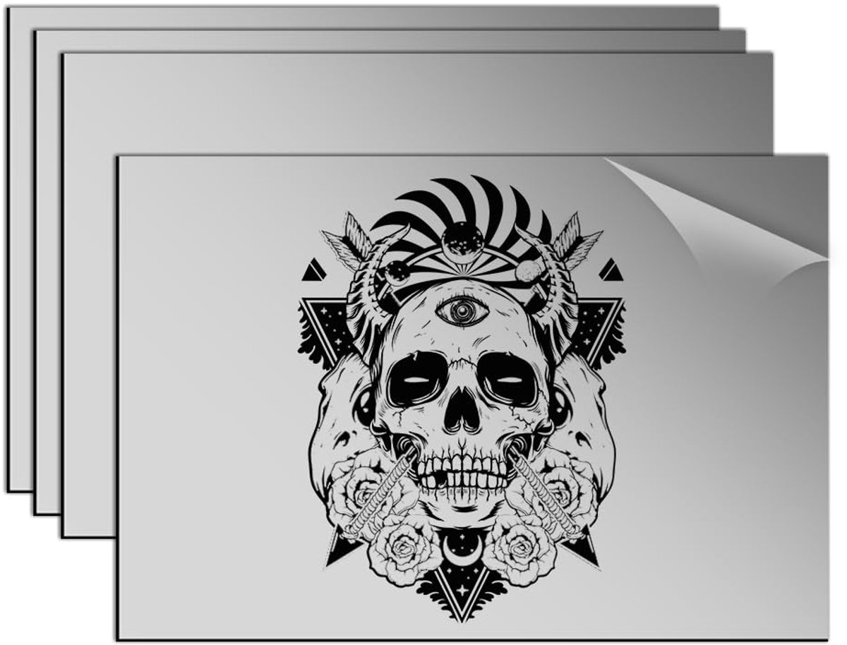Laser graveren platen 30x20cm - 1.3mm kunststof - zwart op gespiegeld zilver - ideaal voor naamplaatjes - ShopVlot