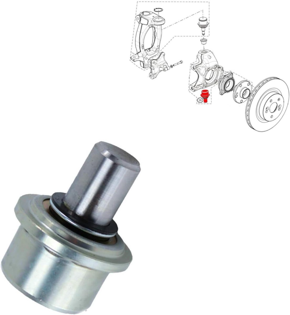 Lower Hub Left or Right Front Hub Compatible For Renault Clio 3 RS Sport and Megane 3 RS 7711167656 - ShopVlot