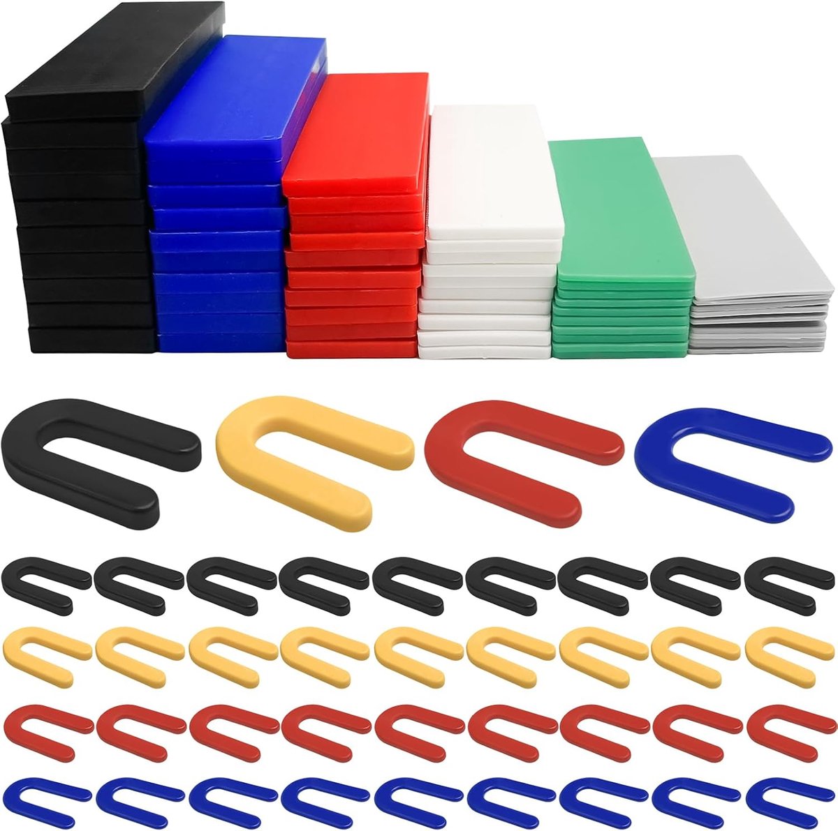 100pcs Flat Plastic Glazing Packers, 28mm x 100mm (1-6mm, 3.2mm, 4.75mm, 6.4mm) Flat Plastic Glazing Packers, Window - ShopVlot