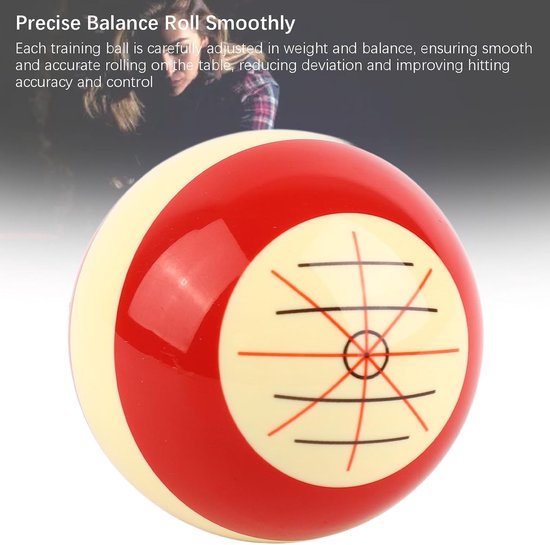 Resin Training Pool Cue, Standard Pool Practice Ball for American Billiard Balls, Diameter 57.2 mm - ShopVlot — afbeelding 4