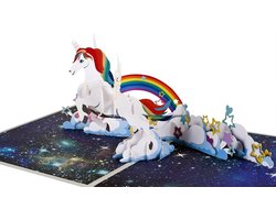 3D Birthday Card, Pop Up Unicorn and Rainbow Greeting Card, Graduation Greeting Card, Invitation Card, Message Card - ShopVlot
