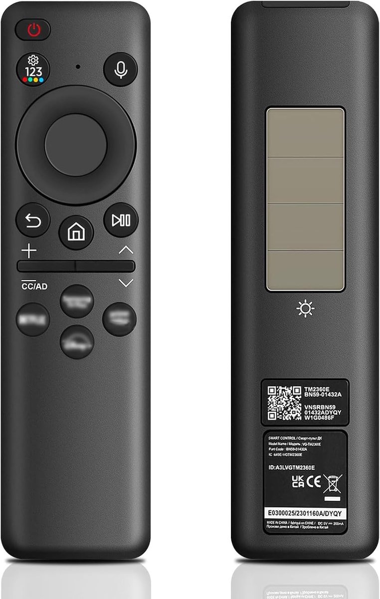 Universele afstandsbediening voor Samsung Smart TV, universele afstandsbediening op zonne-energie, voor Samsung - ShopVlot
