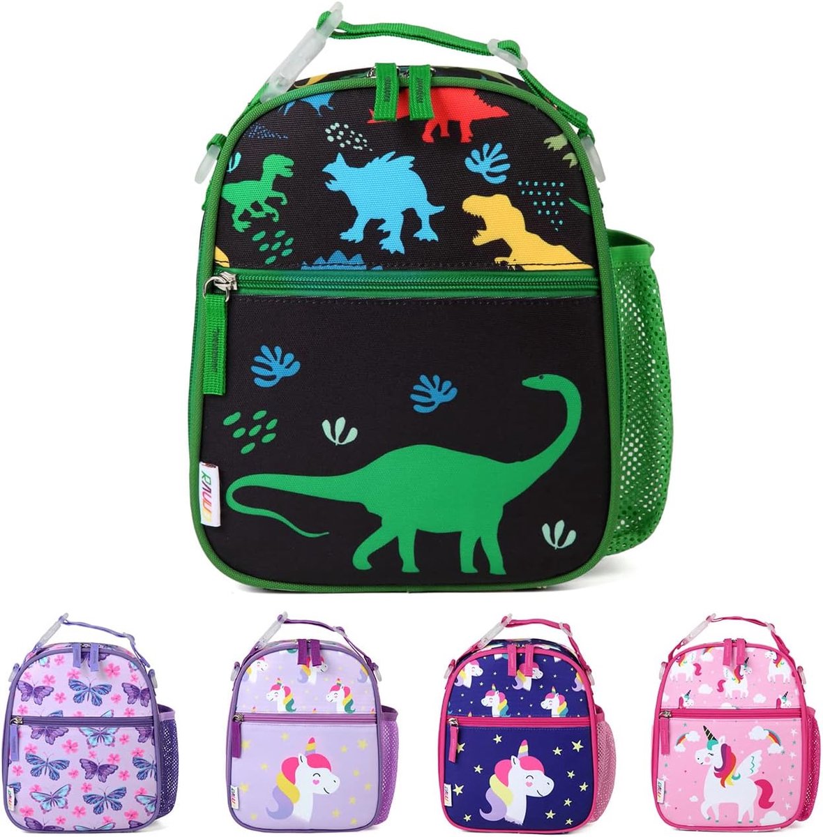 RAVUO Lunch Box for Boys, Dinosaur Insulated Lunch Bag for Kids Cute Insulated Cooler Thermal Meal Tote Bag Kit with - ShopVlot