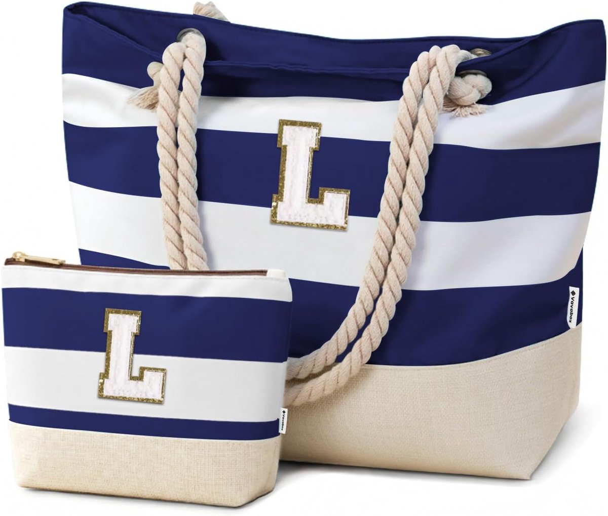 Vavabox Strandtas met ritssluiting en zakken, gepersonaliseerde cadeaus voor vrouwen, waterafstotend, opvouwbaar - ShopVlot