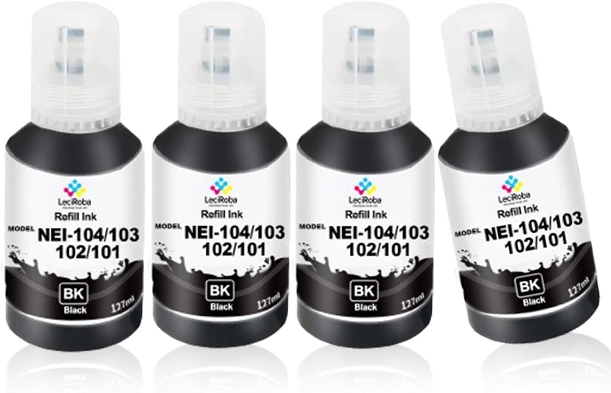 LeciRoba NEI-104/103/102/101 for epson model number 104 103 102 101 Use with ET-2710 ET-2711 ET-2712 ET-2714 ET-2715 - ShopVlot
