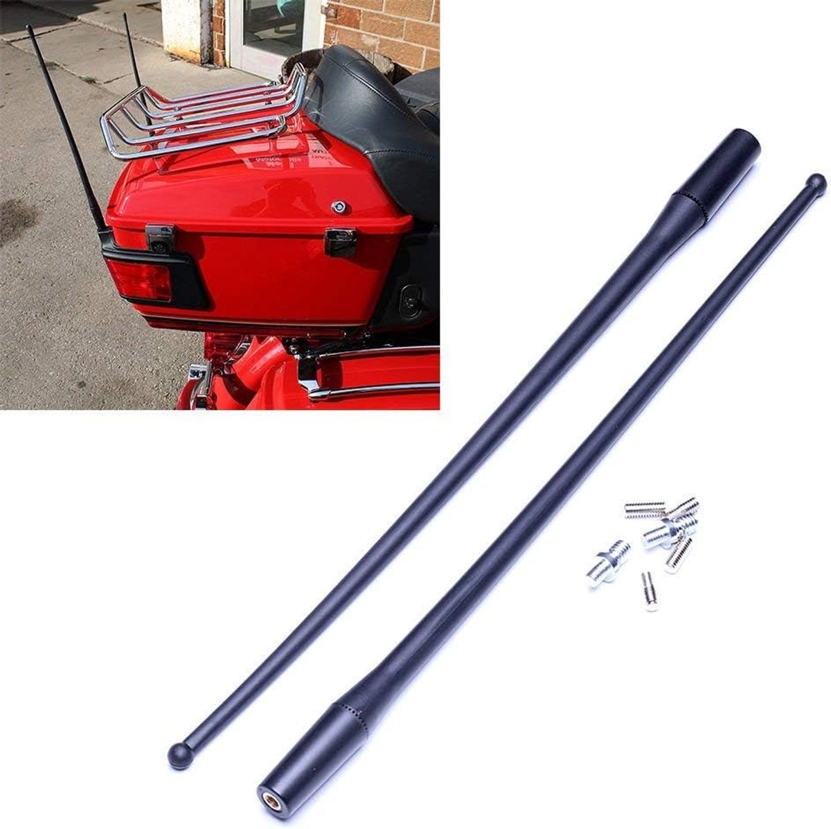 ZYTC Powerful Motorcycle Antenna 2 x 32.5 cm Harley AM/FM 1989-2018 Motorcycle - ShopVlot