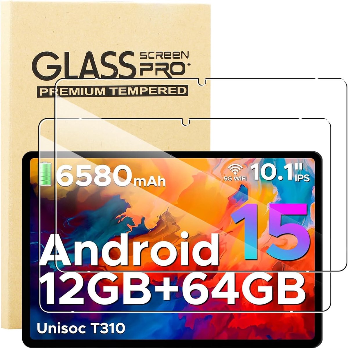 KUSINHOKA [2 Pack Tempered Glass for Doogee Tab A9 (10 inch), [Scratch Resistant] [9H Hardness] Protective Film, [High - ShopVlot
